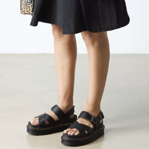 Dr. Martens Voss II Athena Black Platform Sandals, EU 38, Listing as Size 8 - Picture 2 of 16